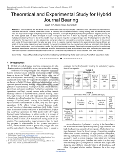Theoretical and Experimental Study for Hybrid Journal Bearing