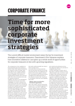 Time for more sophisticated corporate investment strategies
