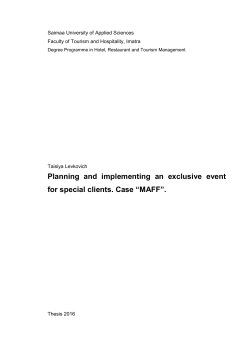 Planning and implementing an exclusive event for special
