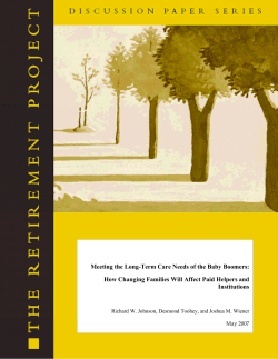 Meeting the Long-Term Care Needs of the Baby