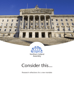 Consider this… - The Northern Ireland Assembly