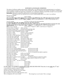 sufficient conditions