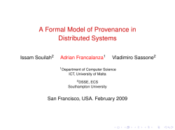 A Formal Model of Provenance in Distributed Systems