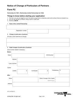 Notice of change of particulars of partners