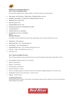2014 Holiday Soccer Workouts - Huston