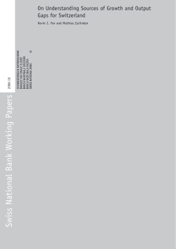 On Understanding Sources of Growth and Output Gaps for Switzerland