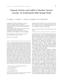 Dispersal, Eviction, and Conflict in Meerkats (Suricata suricatta): An