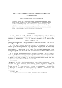 DOMINATING SURFACE GROUP REPRESENTATIONS