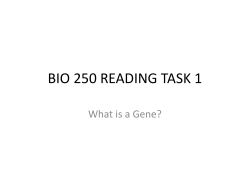 bio 250 week one reading assignment
