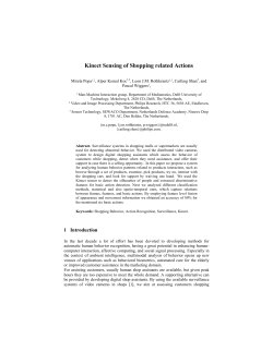 Kinect Sensing of Shopping related Actions