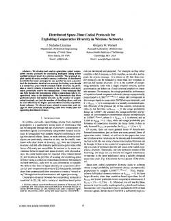 Distributed space-time coded protocols for exploiting cooperative