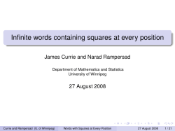 Infinite words containing squares at every position