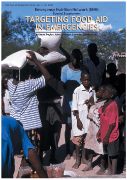 targeting food aid in emergencies targeting food aid in