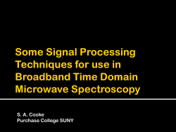 Time Domain Signal Processing in Molecular