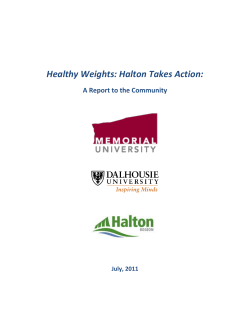 Healthy Weights: Halton Takes Action