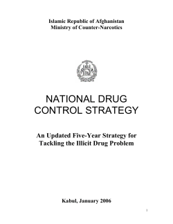 NATIONAL DRUG CONTROL STRATEGY