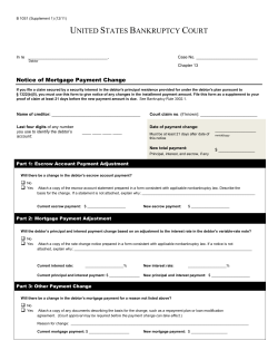 Notice of Mortgage Payment Change