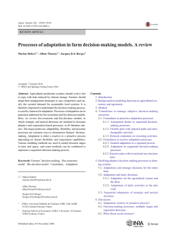 Processes of adaptation in farm decision