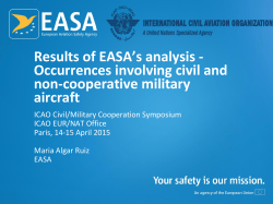 Occurrences involving civil and non-cooperative military aircraft