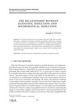 the relationship between scientific induction and mathematical