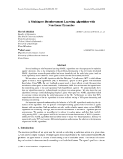 A Multiagent Reinforcement Learning Algorithm with Non