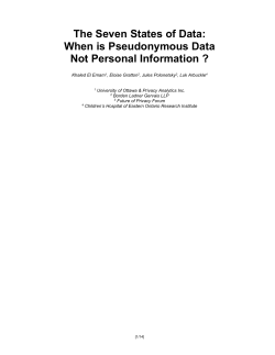 The Seven States of Data: When is Pseudonymous Data Not