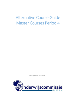 Alternative Course Guide Master Courses Period 4
