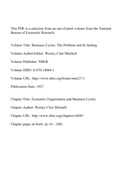 Economic Organization and Business Cycles