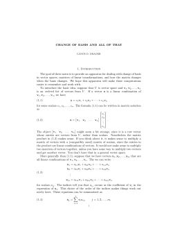 Notes on Change of Basis  - TTU Math Department