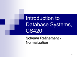 Schema Refinement
