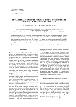 probability and expected time of emptying of intermediate