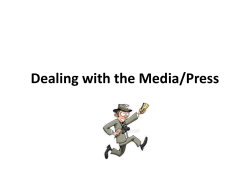 Dealing with the Media/Press