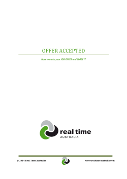 offer accepted - Real Time Australia