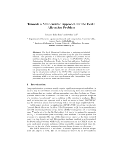 Towards a Matheuristic Approach for the Berth Allocation Problem