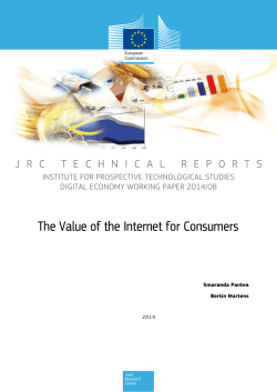 The Value of the Internet for Consumers Third Main Title Line Third
