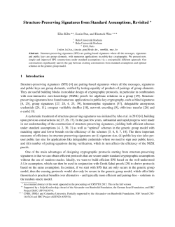 Structure-Preserving Signatures from Standard Assumptions