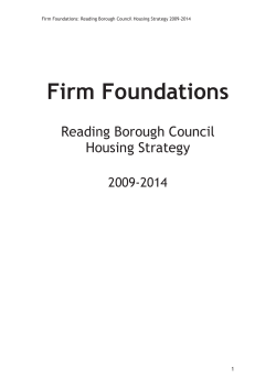 Firm Foundations: Council Housing Strategy
