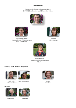 THE TRAINERS Coaching Staff &ndash; Millfield Prep School Grooms
