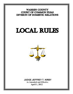 local rules - Warren County