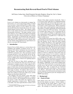Reconstructing Hash Reversal-Based Proof of Work Schemes