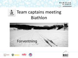 Team captains meeting Biathlon
