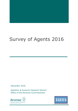Revenue Survey of Agents 2016 - Irish Government Economic and