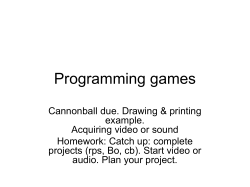 Programming games - Purchase College Faculty Web Server