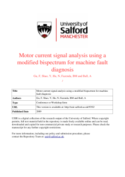 Motor Current Signal Analysis using a Modified Bispectrum for