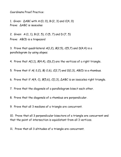 Coordinate Proof Practice