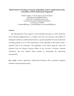 Multi-Niche Crowding in Genetic Algorithms and its Application to