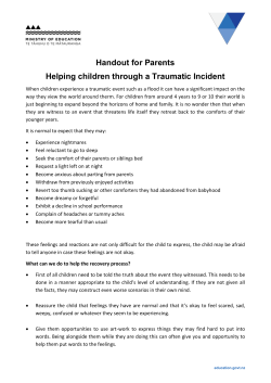Support for parents following the floods [DOCX