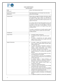 Job Description - Citizens Advice Scotland