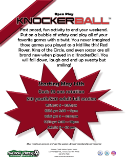 Fast paced, fun activity to end your weekend. Put on a bubble of