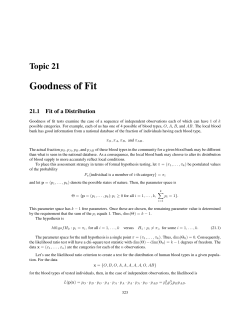 Goodness of Fit